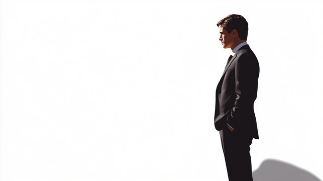 Businessman in a sharp suit: A portrait of confidence and executive presence. Perfect for corporate websites, business blogs, and leadership articles.
