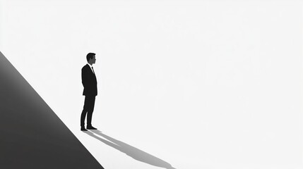 Minimal Black And White Business Man Header Image
