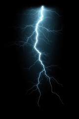 Electrifying bolt of energy splitting the sky with a burst of light

