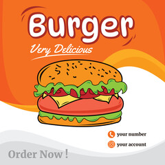 burger poster design for your burger food business