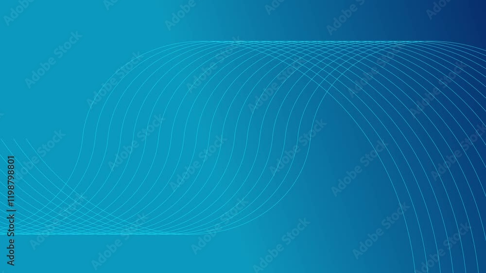 Poster a dynamic line background.seamless loop 4k video.curved wavy lines tech futuristic motion background