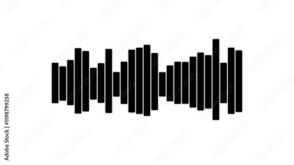Poster line audio wave visualization voice record, useful as an element or background,sound wave moving ani