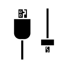 Usb set icon on white background