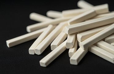 cotton swabs isolated on black