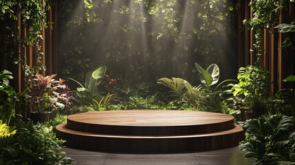 Eco-Inspired Podium Made From Recycled Wood and Metal in Nature