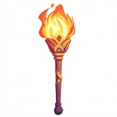 vector illustration of a burning candle