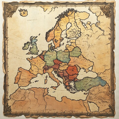 Naklejka premium Ancient Europe map