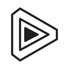 play media icon design vector template