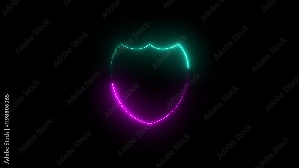 Poster technology background, internet technology cyber security concept.glowing security shield on circuit