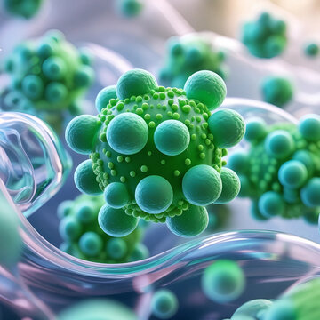 Micrococcus Bacteria Illustration, Micrococcus Bacteria Art