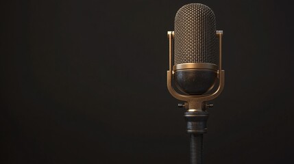 microphone on black