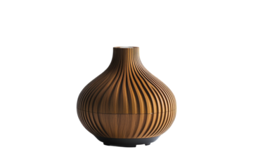 Elegant wooden diffuser designed for creating a calming atmosphere in home or office spaces with unique texture and style