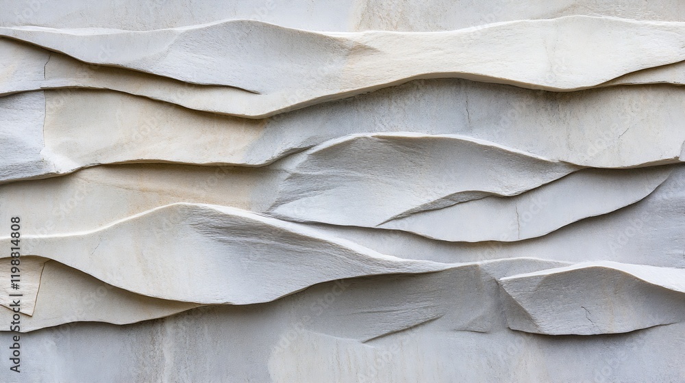 Poster Layered Sandstone Texture with Wavy Patterns Creating an Artistic Natural Effect : Generative AI