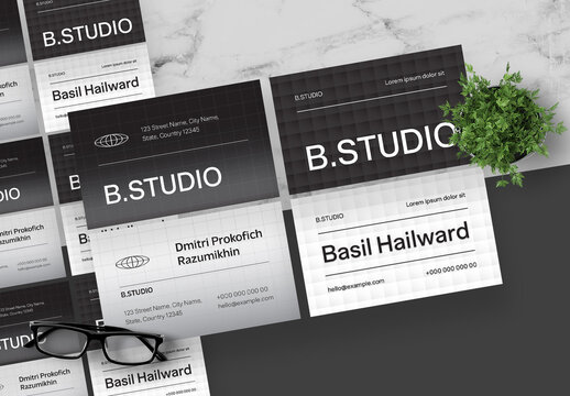 Black And White Business Card
