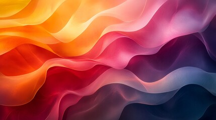 Obraz premium Abstract Warm-toned Fabric Waves: A Serene, Colorful Composition