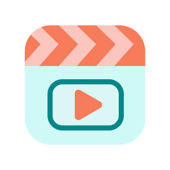 play media icon design vector template