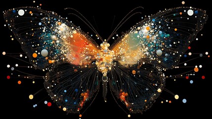 Celestial Butterfly: A Dazzling Abstract Artwork