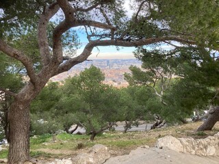 Vue de la ville de marseille de la bonne m&egrave;re