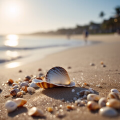 Strandurlaub - Am Strand findet man viele Muscheln