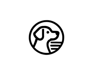 Dog Vector Logo Design Icon illustration