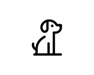 Dog Vector Logo Design Icon illustration