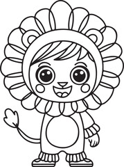 little girl with a flower