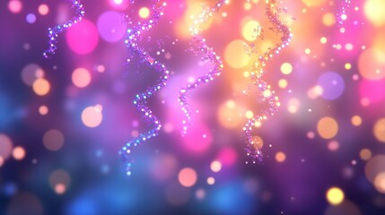 A DNA double helix in colorful background