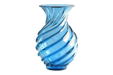 Beautiful blue swirling glass vase perfect for floral arrangements or home decoration