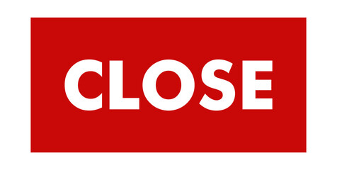 close icon on red background