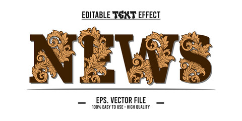 news word typography, vector illustration design, for poster design needs, banners, advertisements, promotions and others. news word made of illustration art letters, eps file