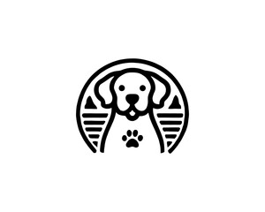 Dog Vector Logo Design Icon illustration