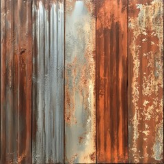 Obraz premium Rustic Metal Wall Texture: A Study in Rust and Corrosion