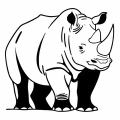 Fototapeta premium rhino illustration