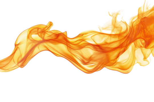 Vibrant orange flames dance in a flowing pattern creating an abstract representation of fire's energy and movement