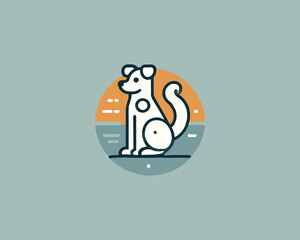 Dog Vector Logo Design Icon illustration