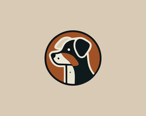 Dog logo design icon symbol vector illustration