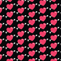 seamless background with hearts