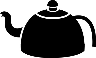 Boiling kettle icon . Hot teapot with steam kitchenware sign flat and line vector isolated on transparent background. Traditional tea kettle for hot beverage or water scrapbooking design