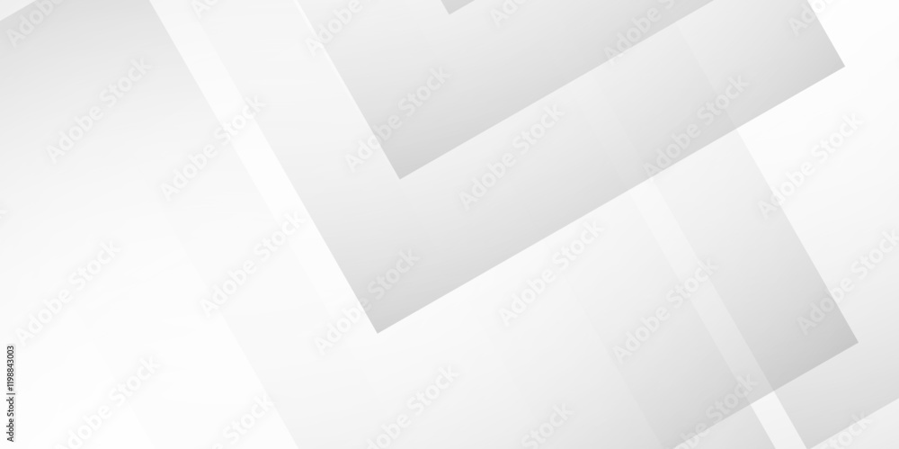 Poster vector white and gray overlap triangle geometric technology pattern. minimal rectangle randomly arra