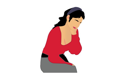 young woman with headache