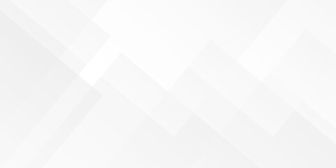 White and gray overlap triangle geometric technology pattern. minimal rectangle randomly arranged white lines transparent web square background layers. overlapping presentation design.
