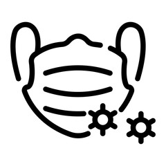 face  mask Line Icon