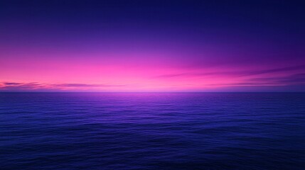 Serene Ocean Sunset with Vibrant Purple and Pink Hues