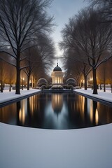 Winter landscape City Garden