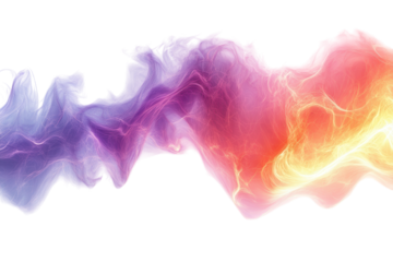 Colorful abstract smoke formation showcasing vibrant hues and flowing patterns in artistic design