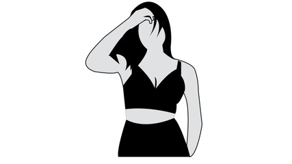 woman in black dress