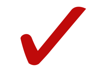 red check mark