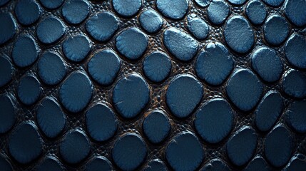 Fototapeta premium Textured surface resembling reptilian skin in dark hues, showcasing intricate patterns and depth.