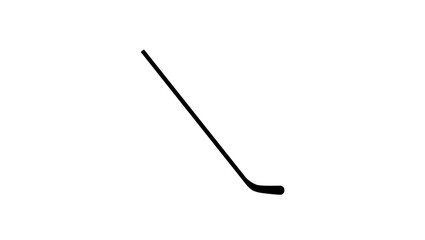 Hockey Player Stick, black isolated silhouette