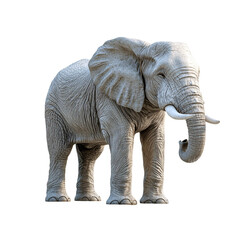 Fototapeta premium A realistic depiction of an elephant standing, showcasing its size and features.